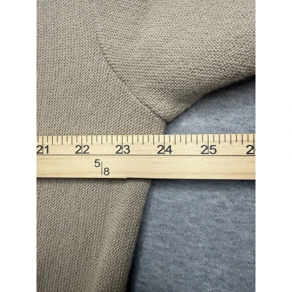 Vintage Izod Lacoste Men's Camel Tan Acrylic Cardigan Sweater Size XL